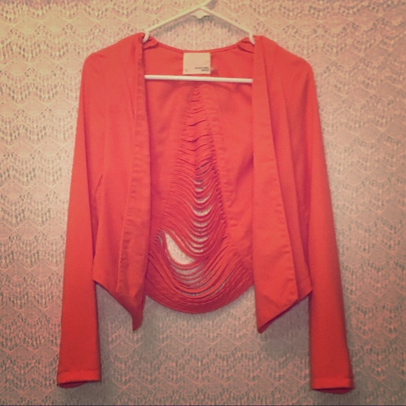 Orange Blazer with cutout back details - Picture 1 of 6